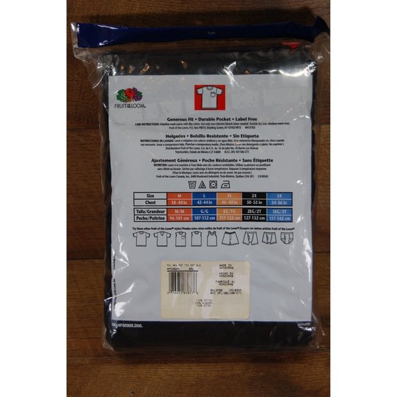 NWT 2006 Hanes (4) Pocket T-Shirts Big Men's 2XL Black Label Free Generous Fit - Picture 5 of 6